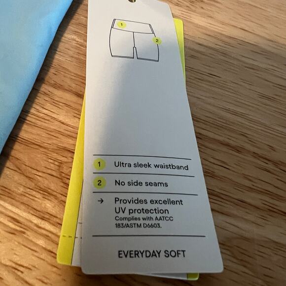 All in Motion Women's Light Blue Everyday Soft Bike Shorts - Size Small - NWT - Picture 4 of 7